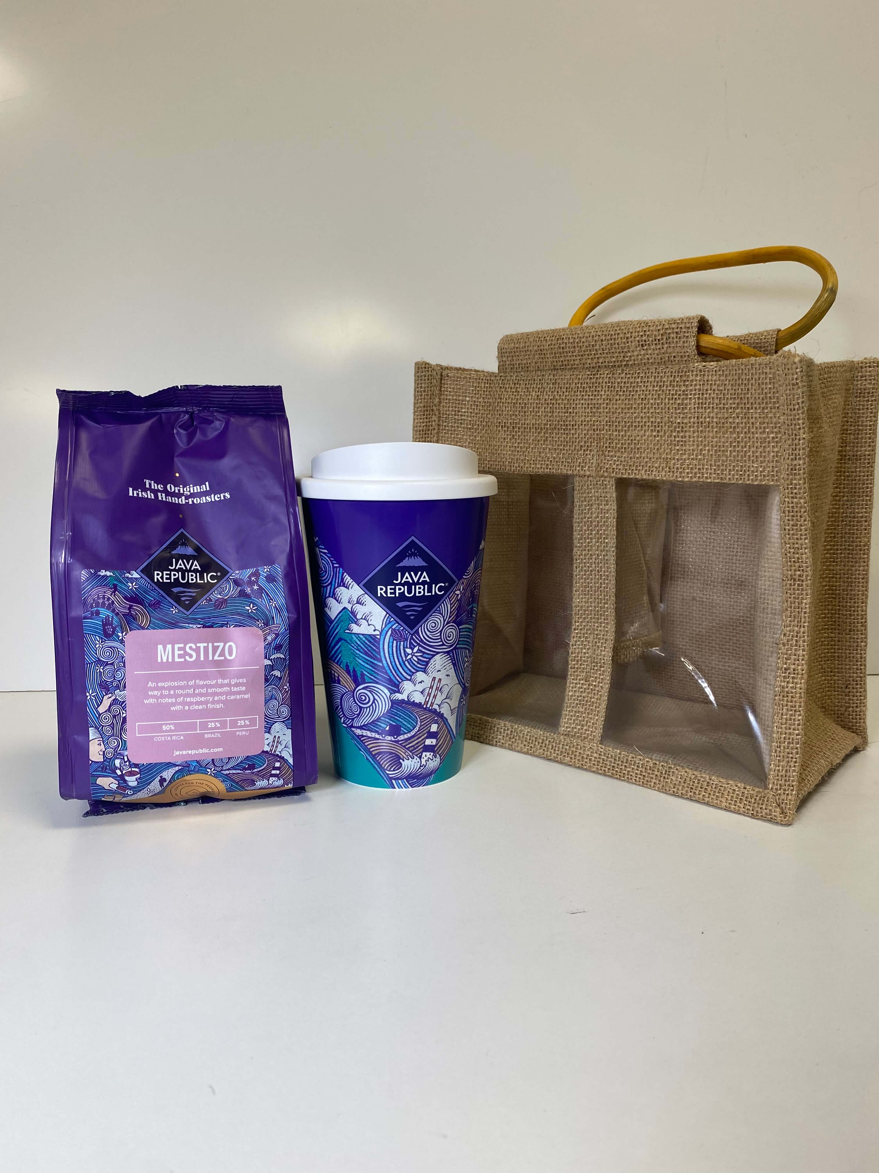 Jute Bag Gift Set - Coffee - Java Republic