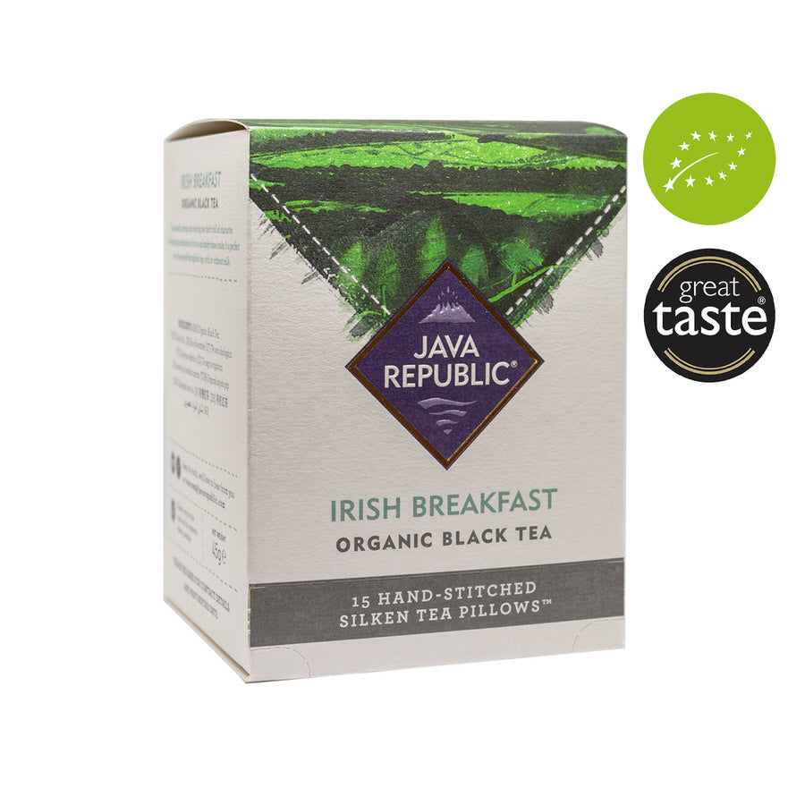 Java Republic Breakfast Tea Wrapper Irish Breakfast Organic Black Tea | 100% Organic Awaken Tea – Java Republic